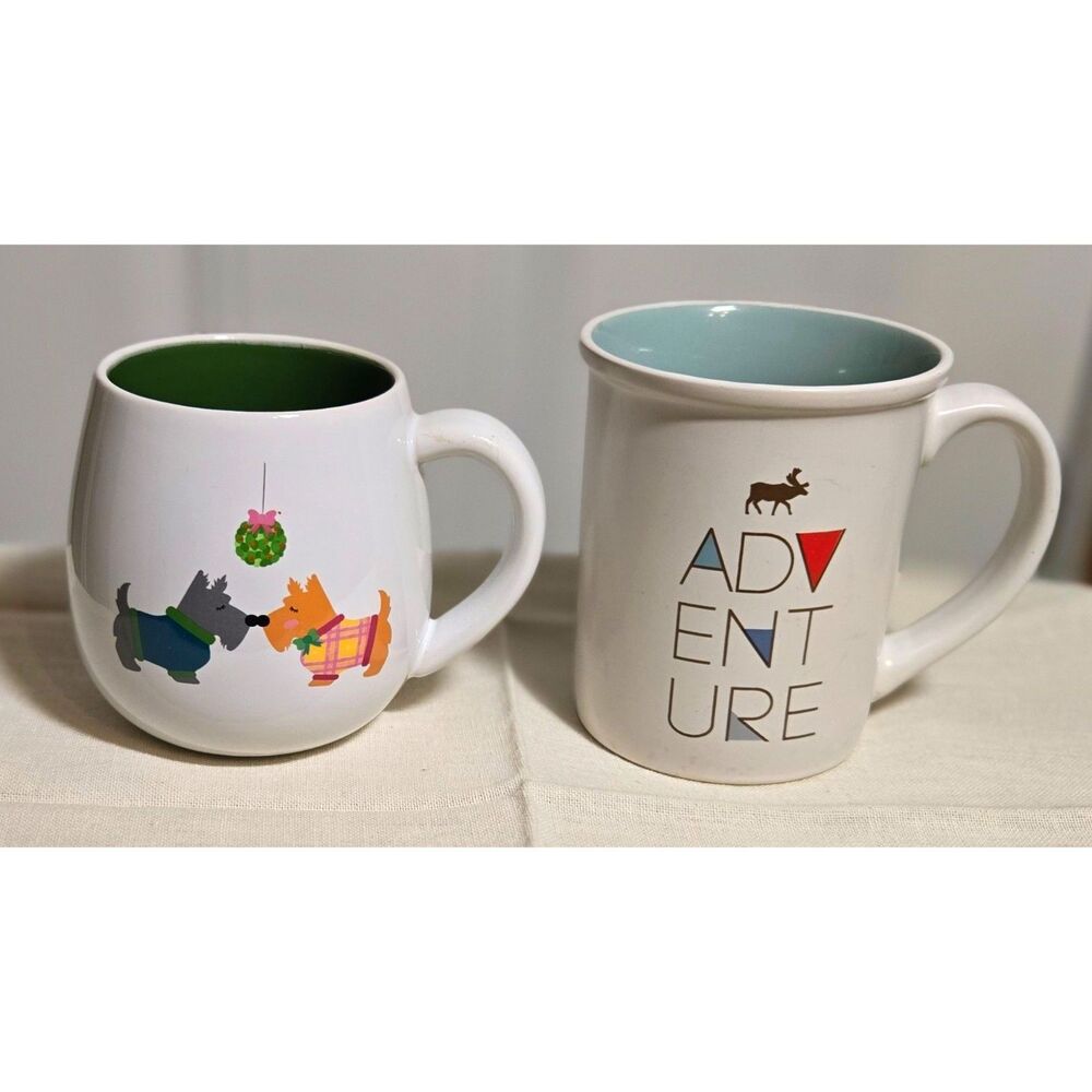 Caribou Coffee Lot of 2 Winter/Christmas Mugs New
